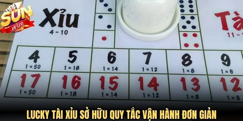 Lucky tài xỉu sở hữu quy tắc vận hành đơn giản