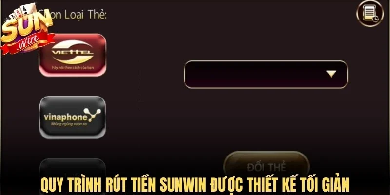 Quy trình rút tiền Sunwin được thiết kế tối giản giúp thao tác cực dễ